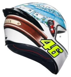 AGV K1 S Rossi Winter Test 2017 Helmet (2XL) -Rev Zilla Shop agvk1 s rossi winter test2017 helmet white blue 2