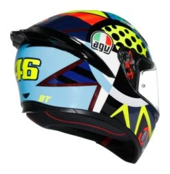 AGV K1 S Rossi Winter Test 2020 Helmet -Rev Zilla Shop agvk1 s rossi winter test2020 helmet black fluo yellow blue 2