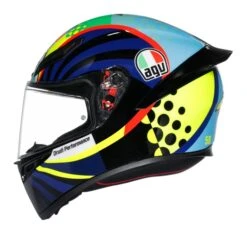 AGV K1 S Rossi Winter Test 2020 Helmet -Rev Zilla Shop agvk1 s rossi winter test2020 helmet black fluo yellow blue 4