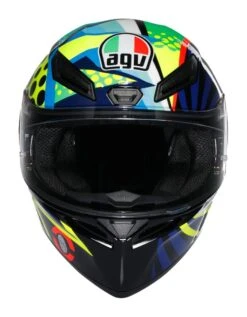 AGV K1 S Rossi Winter Test 2020 Helmet -Rev Zilla Shop agvk1 s rossi winter test2020 helmet black fluo yellow blue 5