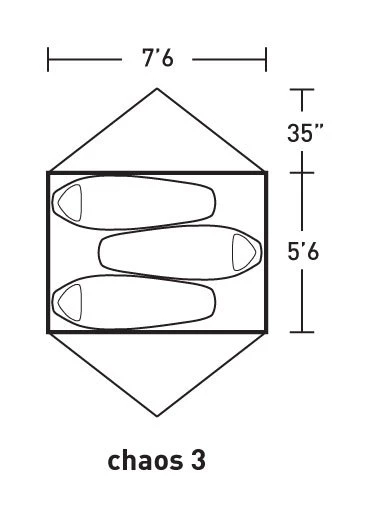 Alps Mountaineering Chaos 3-Person Tent 5 Alps Mountaineering Chaos 3-Person Tent - Image 3