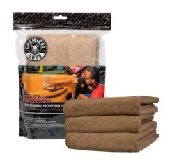 Chemical Guys Workhorse Professional Microfiber Towel - 3 Pack -Rev Zilla Shop chemical guys workhorse professional microfiber towel3 pack 3
