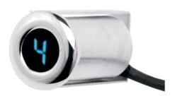 Dakota Digital 1000 Series Gear Indicator -Rev Zilla Shop dakota digital1000 series gear indicator chrome housing blue display 2