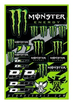 D'COR Visuals Monster Energy Decal Sheet