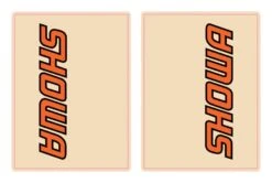 FLU Designs Upper Fork Decals -Rev Zilla Shop flu designs upper fork decals showa orange black