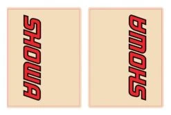 FLU Designs Upper Fork Decals -Rev Zilla Shop flu designs upper fork decals showa red black