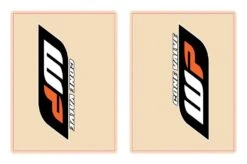 FLU Designs Upper Fork Decals -Rev Zilla Shop flu designs upper fork decals wp orange black
