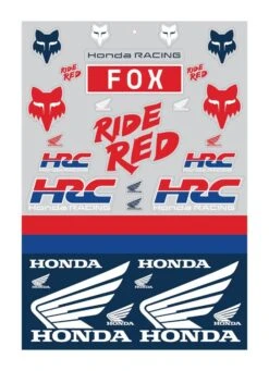 Fox Racing Honda Track Sticker Pack