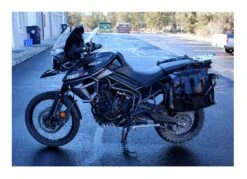 Giant Loop Round The World Saddlebags Complete Kit For 16-18mm Round Tubing Racks -Rev Zilla Shop giant loop round the world panniers black 2