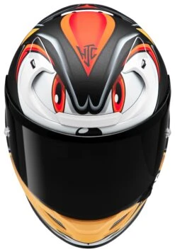 HJC RPHA 12N Shadow The Hedgehog Helmet -Rev Zilla Shop hjcrpha12 n shadow the hedgehog helmet black red orange 4