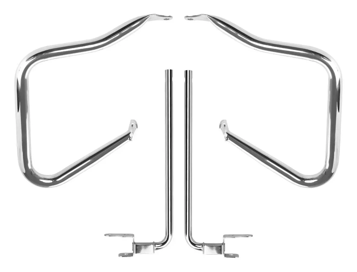 HogWorkz 1.25" Pork Chop Saddlebag Guards For Harley FLHX / FLTRX 2023-2025 Chrome [Previously Installed]