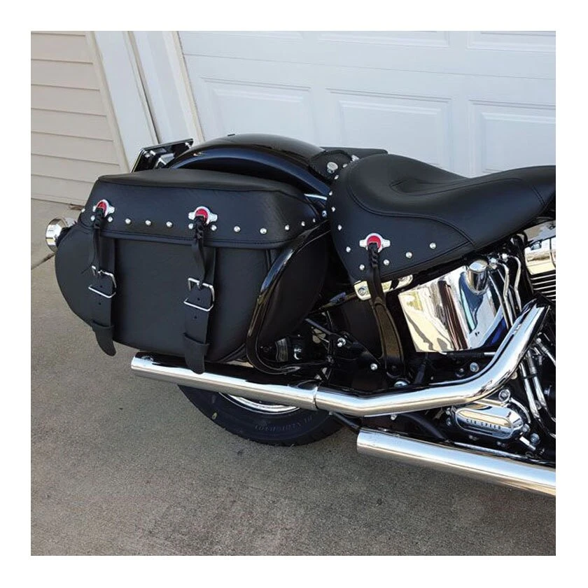 HogWorkz Rear Saddlebag Guards For Harley Softail 2000-2017 - Image 3