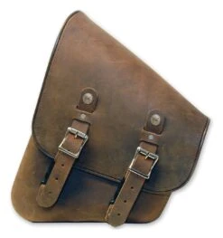 Leatherworks 312L Left Side Solo Swingarm Bag -Rev Zilla Shop leather works swingarm bag for harley softail19842017
