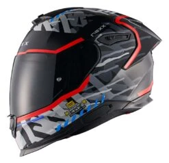 Nexx Y.100R Urbangram Helmet -Rev Zilla Shop nexx y100 rurbngrm helmet matte black red 1