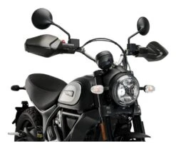 Puig Handguards Ducati Scrambler / Classic / Desert Sled / Full Throttle / Icon 2015-2022 Matte Black [Previously Installed] -Rev Zilla Shop puig handguards ducati scrambler classic desert sled full throttle icon20152022 matte black previously installed matte black 1