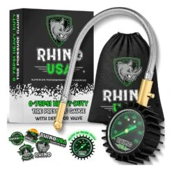 Rhino USA 75 PSI Tire Pressure Gauge