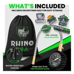Rhino USA 75 PSI Tire Pressure Gauge -Rev Zilla Shop rhino usa75 psi tire pressure gauge 5