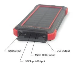 RidePower Portable Solar Power Bank With Wireless Charging -Rev Zilla Shop ride power10000 mah15 w power bank 2