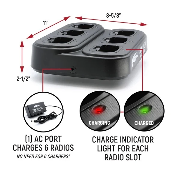 Rugged Radios 6-Pack Bank Charger For Handheld Radios 7 Rugged Radios 6-Pack Bank Charger For Handheld Radios - Image 5