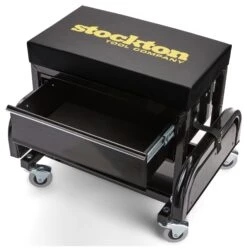 Stockton Roller Seat With Tool Box -Rev Zilla Shop stockton roller seat with tool box black 2