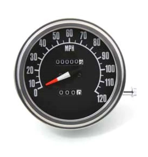 V-Twin Mfg. 120 Mph Speedometer For Harley FL / FX 1981-1990 3 V-Twin Mfg. 120 Mph Speedometer For Harley FL / FX 1981-1990